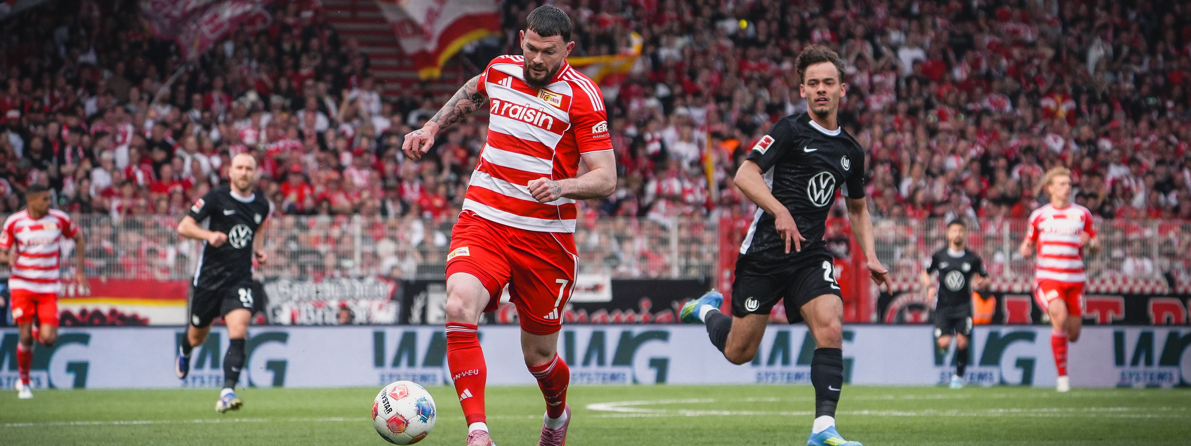 Union muss sich Wolfsburg 1:2 geschlagen geben 